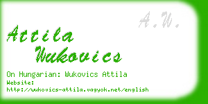 attila wukovics business card